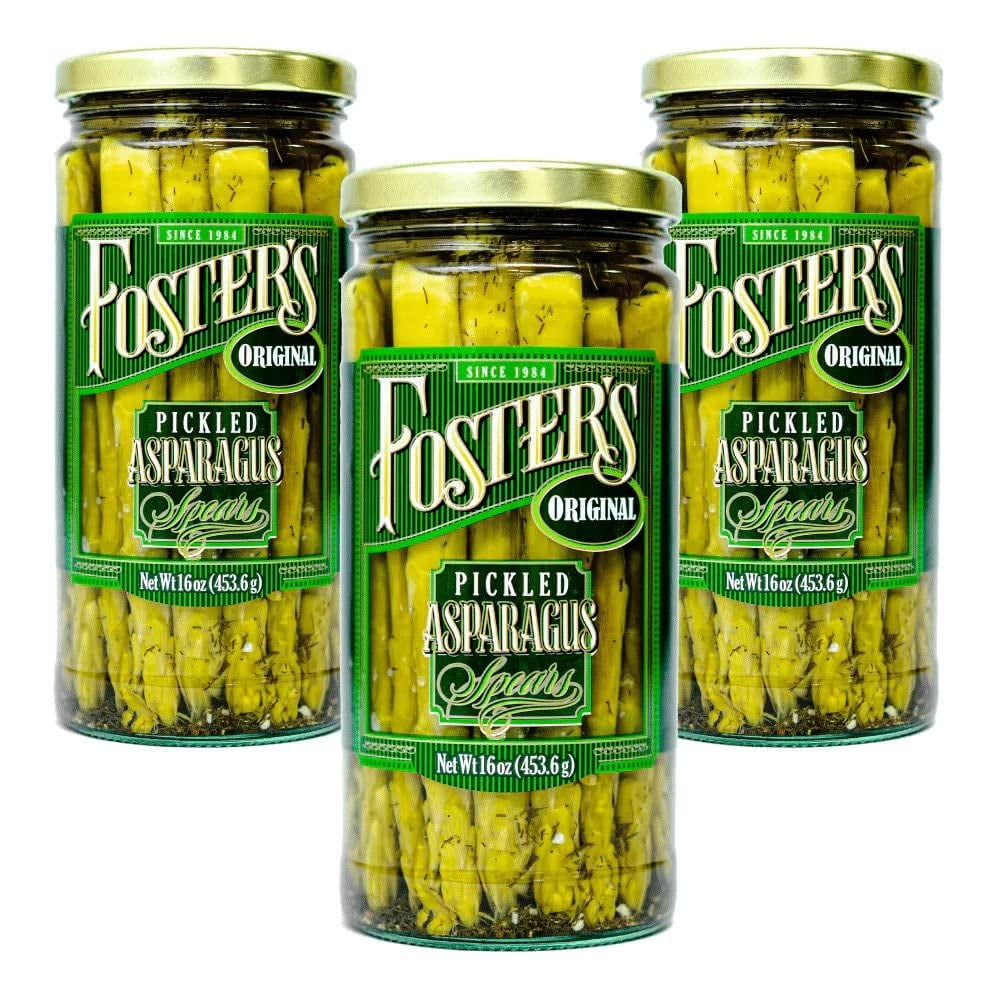 Foster's Pickled Asparagus Original 16oz (3 Pack) Pickled Asparagus