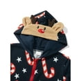 thumbnail image 4 of Eyicmarn Family Matching Christmas Jumpsuit Deer Pajamas Candy Cane Print Holiday Pajamas Sleepwear Dad Mom Kids PJs, 4 of 9