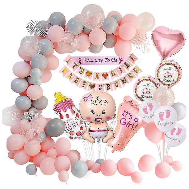 Baby Shower Decorations Girl, Baby Shower Pink Balloons Set, Baby Shower For Girl, A Girl Baby Show