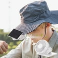 thumbnail image 6 of Gnmfd Clip Hat Solar USB Rechargeable Mini Fan Portable Outdoor Hands Free Cooling Device 3 Speeds Hiking Camping Travel Lightweight Personal Fan Sun Hot Weather 3.4"x2.76"x2.76", 6 of 7
