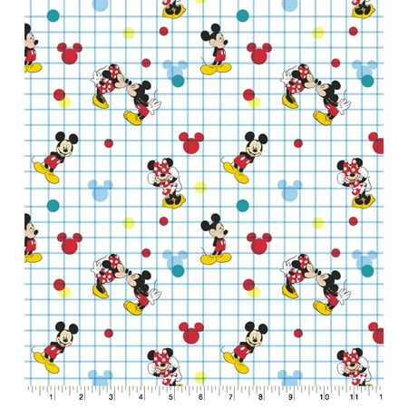 UPC: 0887816366205 | Disney Minnie and Mickey Sweet Kisses Cotton Fabric