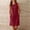 *Wine, variant on ClodeEU Women's Round Neck Half Button Sleeveless Mini Dress with Pocket,Solid Casual Summer Dress Black,Women's Plus L