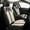 00-Black&Beige39, variant on LAONNVIR Custom Seat Covers Fit for Acura TL 2004-2014 Breathable Leather Front Back Seat Car Seats Cover(Black&Grey)