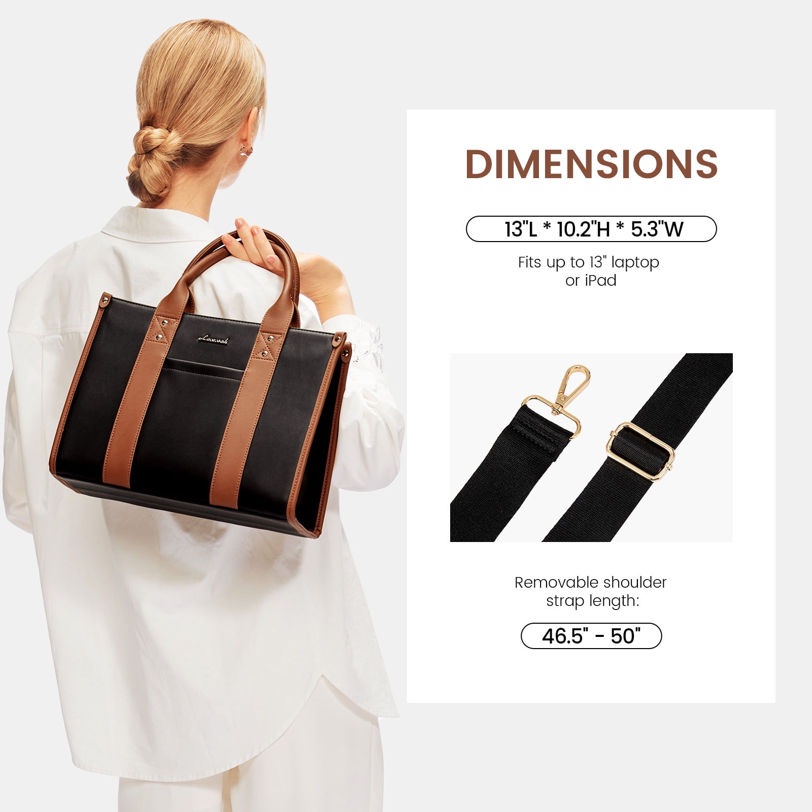 Lovevook Purse and Handbags,Vegan Leather Tote Bag for Women, Zipper Satchel Shoulder Bag Crossbody Bag for Daily