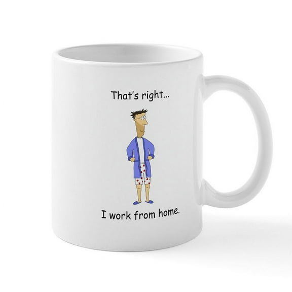 CafePress - I Work From Home Mug - 11 oz Ceramic Mug - Novelty Coffee Tea Cup