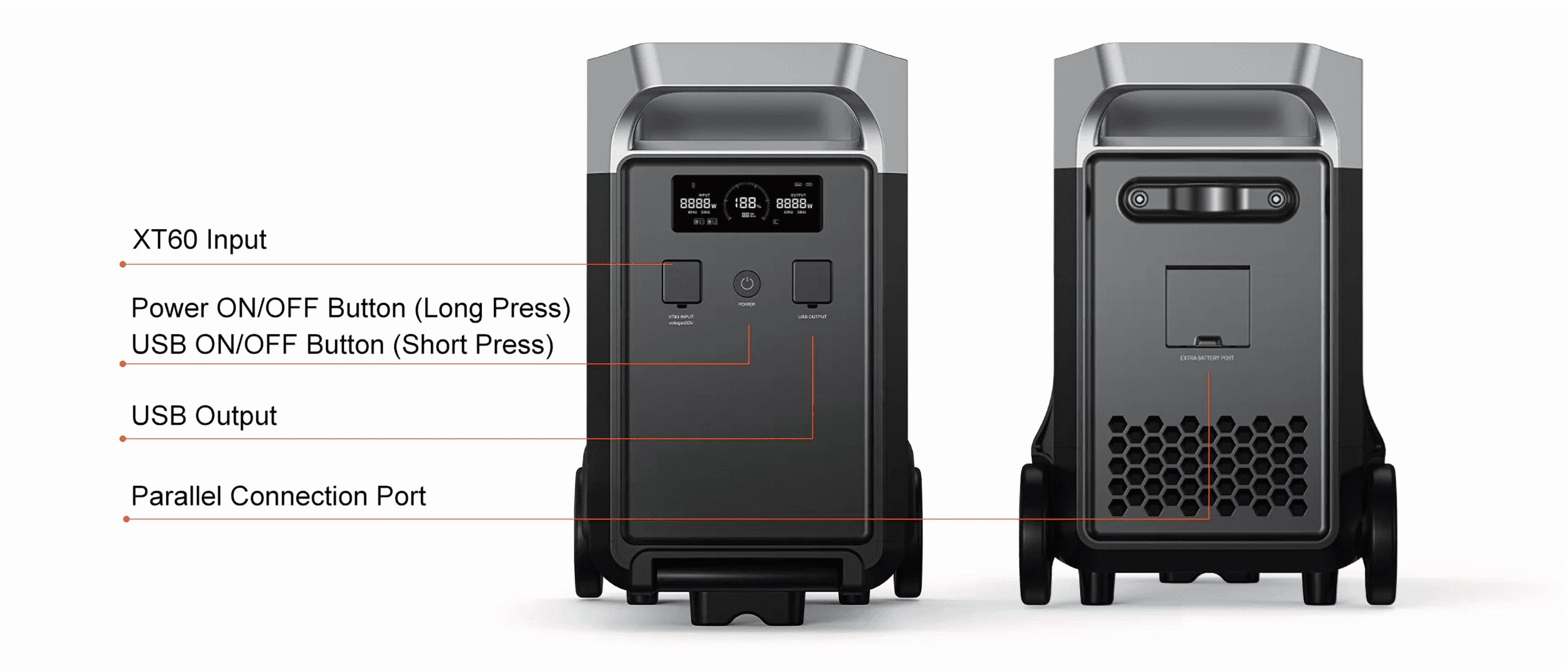 FOSSiBOT FB3840 Solar Generator Extra Battery 3600W 3840Wh Battery Backup for Home RV
