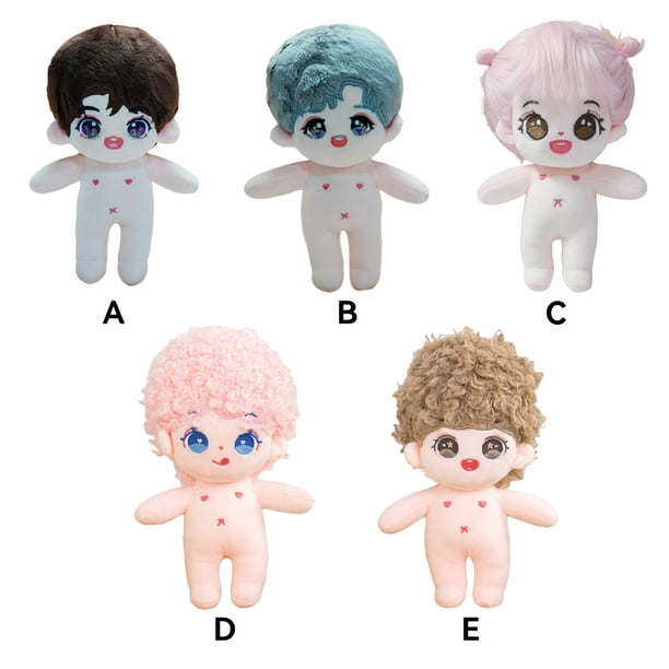 20cm Dolls Plush Toy Play Cutely Kid Birthday Fat Body Humanoid Rag Nude  Passing Home Gifts Fashion Cute Children Make up Playing Stuffed Pink Hair  