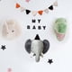 thumbnail image 1 of Head Dinosaur Decor Elephant Wall Hanging Mount Stuffed Plush Toy Princess Doll Girl Baby Gift Nursery Room Wall Decor heqiyong LED, 1 of 2