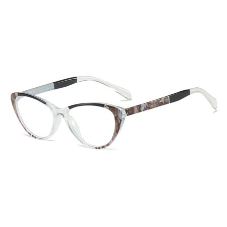Comfortable Flowers Portable Vintage Reading Glasses Eye Protection Ultra Light Frame Anti-Blue Light Eyeglasses STRENGTH 350 MARBLING