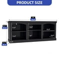 thumbnail image 5 of ModFusion 70-Inch Black TV Cabinet with Open Storage, P2 Particleboard and False Thick Top Board, Entertainment Center Console for Living Room, 5 of 7