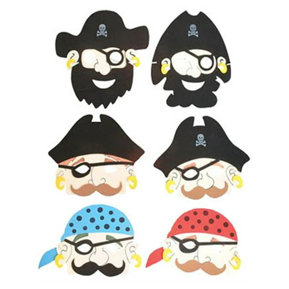 Set of 12 New Halloween Costume Party Foam Pirate Masks