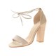thumbnail image 1 of Amzcrzy Zapatos de mujer,Zapatos de mujer,Zapatillas de mujer, Sandalias informales de verano con punta abierta para mujer, con cordones, de color liso, de tacón alto y grueso. Sandalias Mujer Zapati, 1 of 5