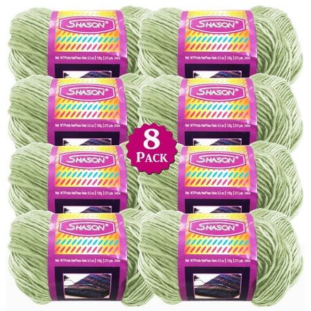 Shason Textile Light Acrylic Sage Yarn, 270 yd (8 Pack)