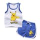 thumbnail image 3 of Camiseta de algodón de Pikachu para niñas y pantalones cortos, conjunto de 2 uds. De ropa de dibujos animados de Pokémon para niños, traje deportivo de la Patrulla Canina para verano, 3 of 5