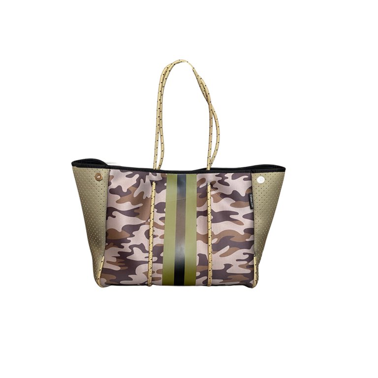 Green Camo Neoprene Tote 