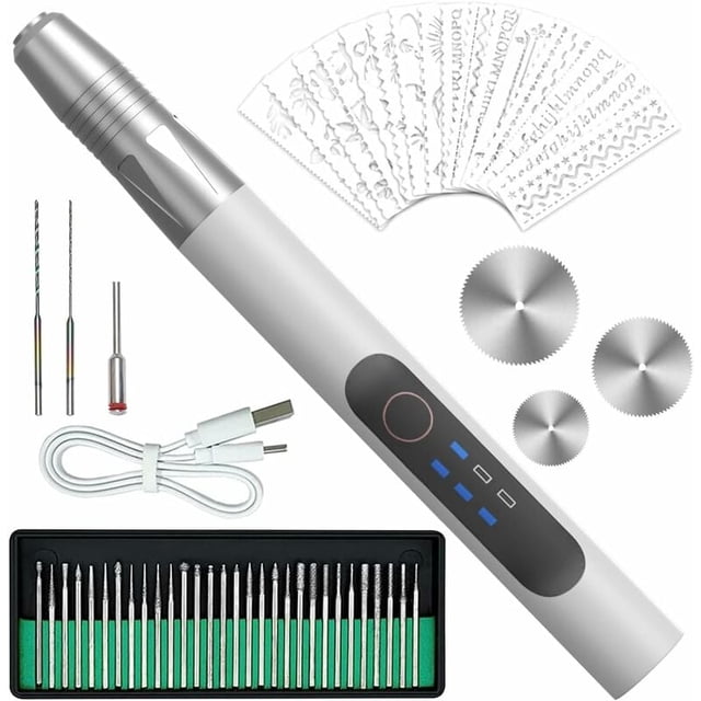 Electric Engraving Pen, USB Rechargeable Cordless Engraving Tool for Jewelry, Compatible with Multiple Brands
