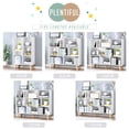 thumbnail image 5 of IOTXY Simple Bookcase with Legs - 3 Tier 10 Cubes Freestanding Low Display Cabinet, Warm White, 5 of 8