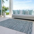 thumbnail image 6 of Addison Rugs Chantille Indoor/Outdoor Transitional Stripes Teal Washable Rectangle Rug, 10' x 14', 6 of 6