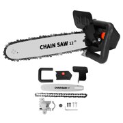 Angle View: Mini Chainsaw, One-Hand Use 2.87lb Portable, Handheld Small Mini Electric Chainsaw (black)