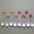 thumbnail image 4 of Walbest Fruit Shaped Handle Adorable Tea Spoon Mini Cartoon Yogurt Ice Cream Scoop, Stainless Steel Mixing Spoon Dessert Spoon for Kids, 1pc, 4 of 7
