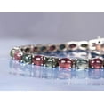 thumbnail image 2 of Multicolor CZ Tourmaline Tennis Bracelet Bridal Bracelet Oval shaped Wedding Bracelet,Promise gifts Colorful Bracelet Gifts, 2 of 4
