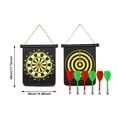 thumbnail image 2 of Dart Board, Double Sided Foldable Target Game with 4/6 Strong Darts, Indoor Outdoor Camping Party Activity, Easter Basket Stuffers Birthday Gift, 2 of 8
