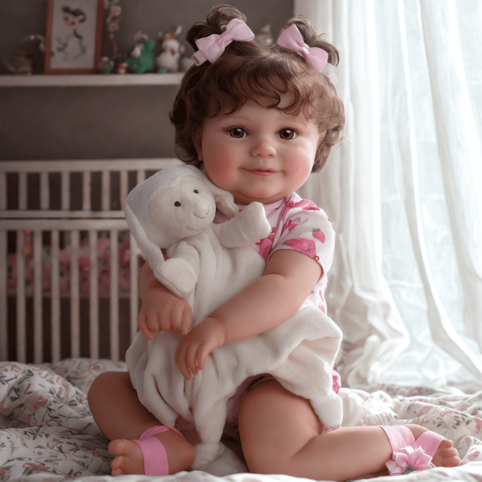 RSG Reborn Baby Dolls 20 inch Soft Cloth Body Newborn Baby Adorable Smiling Dolls with Clothes for Kids Age 3+