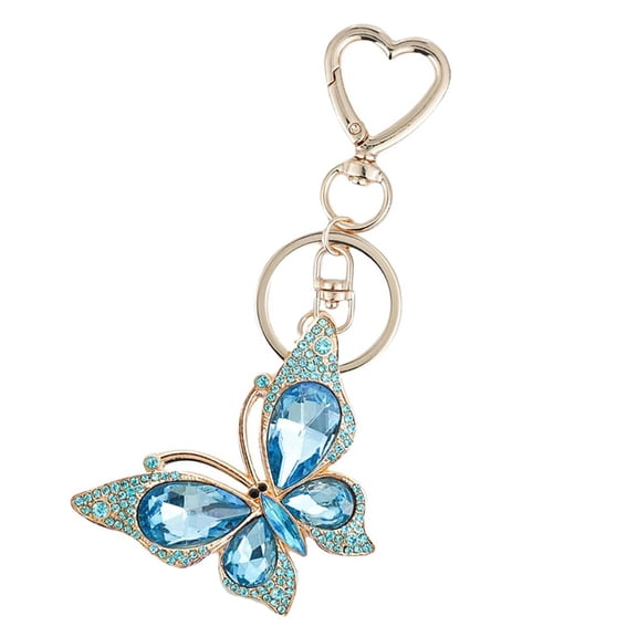 KUFptva Elegant Butterfly Pendant Key Holder Small Bag Ornament Fashionable Bag Charm Unique Butterfly Accessory for Daily