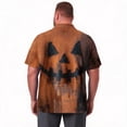 thumbnail image 5 of Halloween Print Big and Tall Golf Shirts for Men Breathable Performance Polos for Men Casual Work Pique Golf Shirt Summer Basic Loose Fit Short Sleeve Polo Shirt Coffee XL, 5 of 6