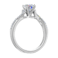 thumbnail image 2 of 0.70 Carat Prong Set Diamond Twisted Engagement Ring in 14K White Gold (Ring Size 8.25), 2 of 5
