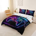 thumbnail image 3 of Erosebridal Gradient Game Console Duvet Cover Set for Boys, Gaming Gamer Bedding Full, Gamepad Reversible, 1 Duvet Cover and 2 Pillowcases (No Comforter), 3 of 5