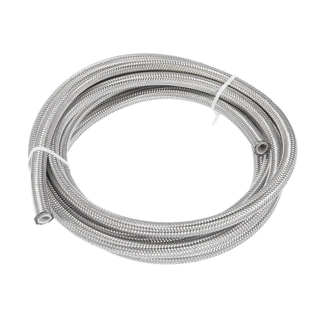 AN6 3 Metros Trenzado PTFE Inoxidable Acero Coche Aceite Combustible Gas Línea Manguera