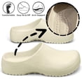 thumbnail image 3 of Knivor Comfort Garden Shoes for Women Men with Arch Support Lightweight Non-Slip Sole Waterproof Garden Clogs Shoes with Massage Footbed Slip On Slide Sandals for Outdoor Beach, 3 of 9