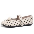 thumbnail image 3 of Women Casual Round Toe Lace Bow Buckle Festival Comfortable Walking Shoes Flat Ballet Style On Lightweight Breathable Non Daily Dressy, 3 of 9