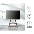 thumbnail image 7 of FITUEYES Modern Floor TV Stand Mini Corner Entertainment Center for TVs up to 65”, Walnut&Black, 7 of 7