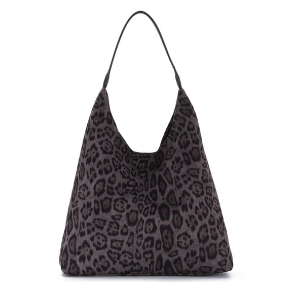 Women's Oversized Leopard-Print Tote Bag, Everyday Leopard-Print Handbag