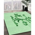 thumbnail image 3 of Ahgly Company Machine Washable Indoor Rectangle Transitional Mint Green Area Rugs, 8' x 12', 3 of 7