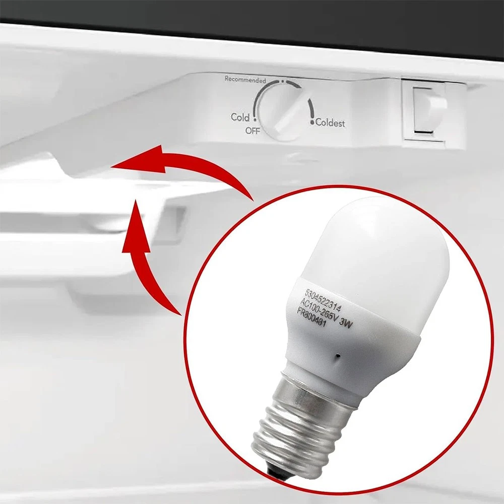 Aniceparthy NEW Refrigerator Appliance LED Light Bulb 3W for Whirlpool 5304522314 AC100-265V
