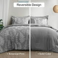 thumbnail image 2 of PHF 5 Pieces Printed Twin Comforter Set, Lightweight Reversible Botanical Bedding Set Include Comforter, Pillow Sham, Flat Sheet, Fitted Sheet and Pillowcase, Grey, 2 of 6