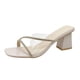 thumbnail image 2 of Zapatos de mujer Moda Color sólido Minimalista Sexy Temperamento Pedrería Tacón grueso Sandalias de tacón alto Wmkox8yii  ytu1910, 2 of 8