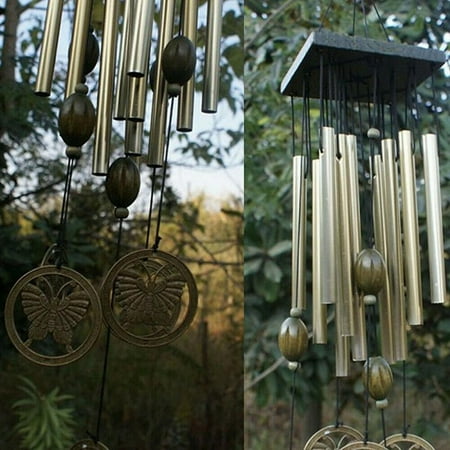Large Wind Chimes Bell Stainless Butterfly 12 Tube Outdoor Windchime Garden Yard