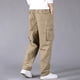 thumbnail image 5 of Pantalones largos, pantalones cargo para hombre, pantalones rectos ajustados de color liso, pantalones deportivos casuales para exteriores, pantalones para hombre, 5 of 7