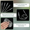 thumbnail image 4 of 1 Set 1Roll Round Bendable Aluminum Wire for Hair Bows Shaping Hat Brim Craft Making Supplies 100Pcs Rubber End Caps Silver 18x1.2~2mm Hole: 1.2mm, 4 of 6