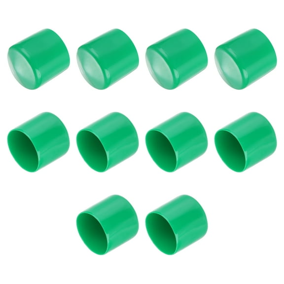 10pcs Rubber End Caps 47mm(1 7/8") ID Vinyl Round End Cap Cover Screw Thread Protector Dark Green