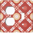 thumbnail image 4 of Metal Light Switch Plate Cover Mandala Red Orange Floral Pattern Damask MDL109, 4 of 22