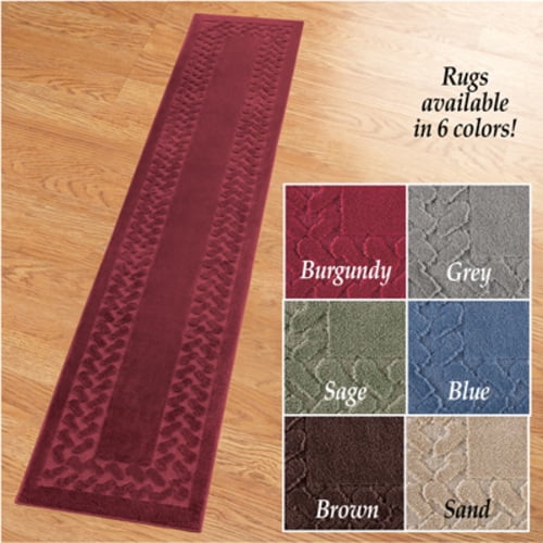 Herringbone Extra Long Carpet Rug Runner, Sage, 22" X 120