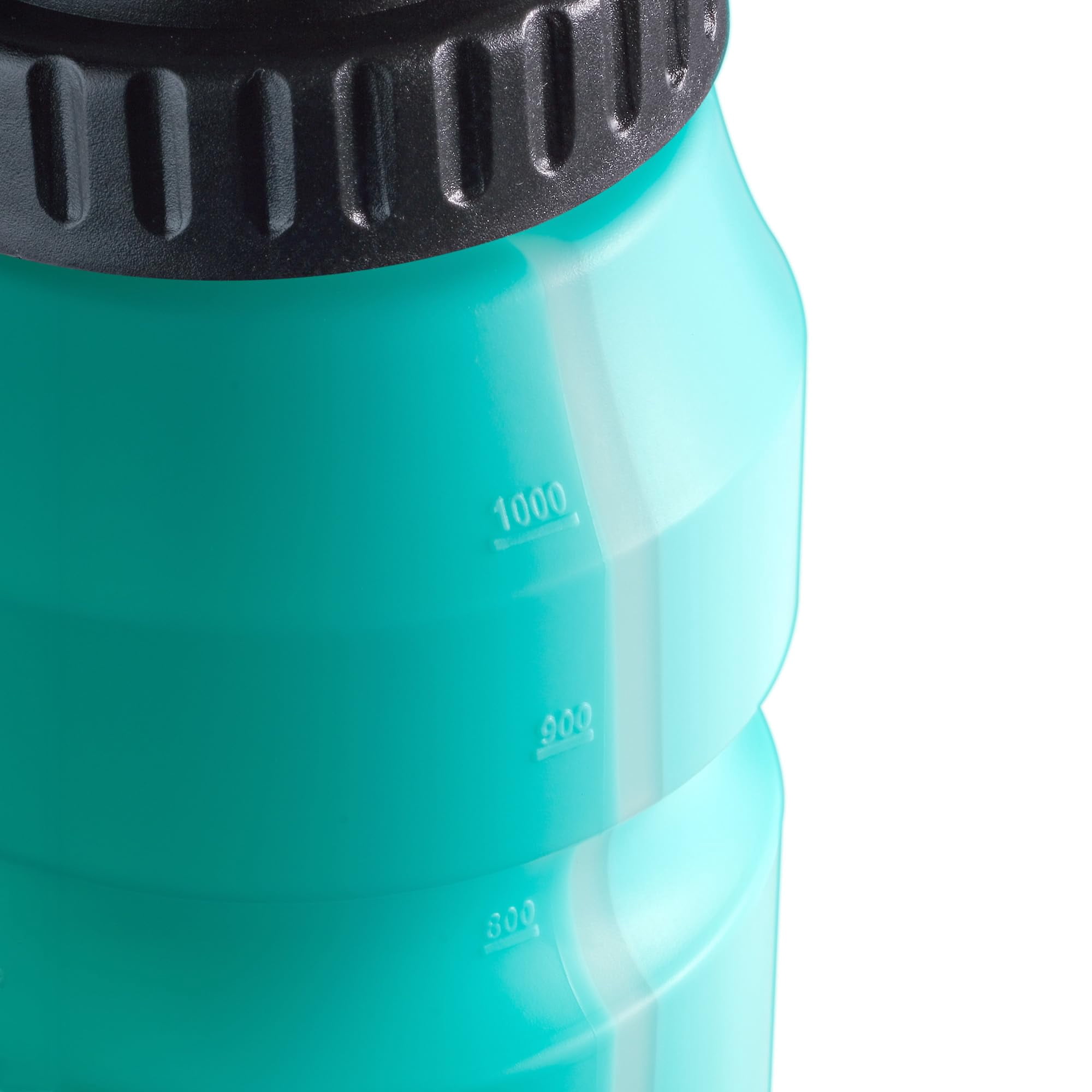 Cannon Sports 1 Liter Sports Water Bottle, BPA-Free, 34 Oz Capacity, Large Mouth, 2 lids (Straw and Squeeze), Great For Helmet Sports Such As Hockey, Lacrosse, Football, Boxing (6 Pack) (Aqua)