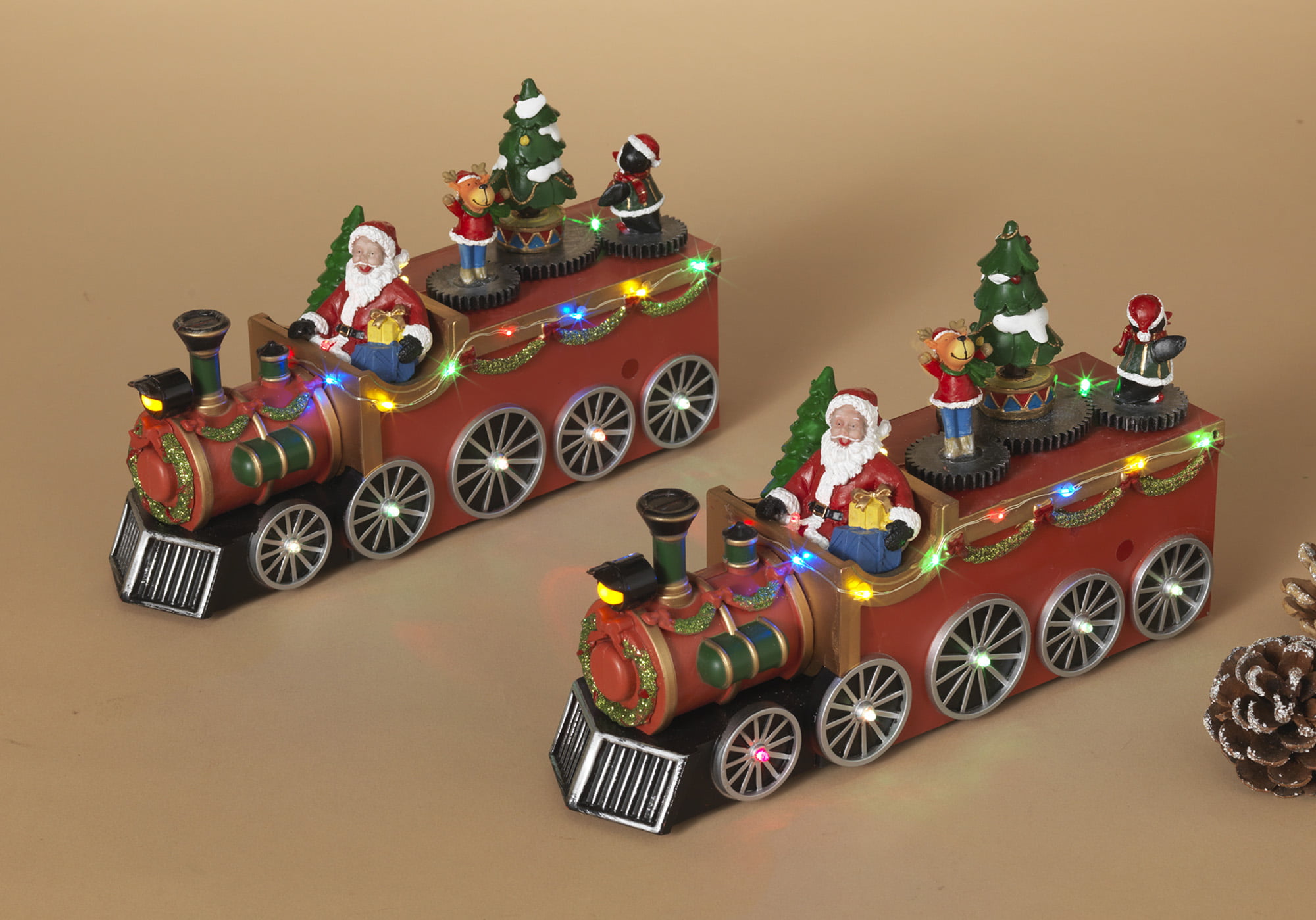 Details about   Holiday 2-Pc Large Light Up Christmas Train Winter Decoration Vehicle Scene Set 
