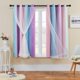 thumbnail image 1 of Cortinas XiDi Rainbow Pink Purple de doble capa opacas, 1 of 8