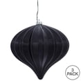 thumbnail image 5 of Vickerman 5.7" Black Shiny Onion Christmas Ornament, UV treated, Set of 3, 5 of 5